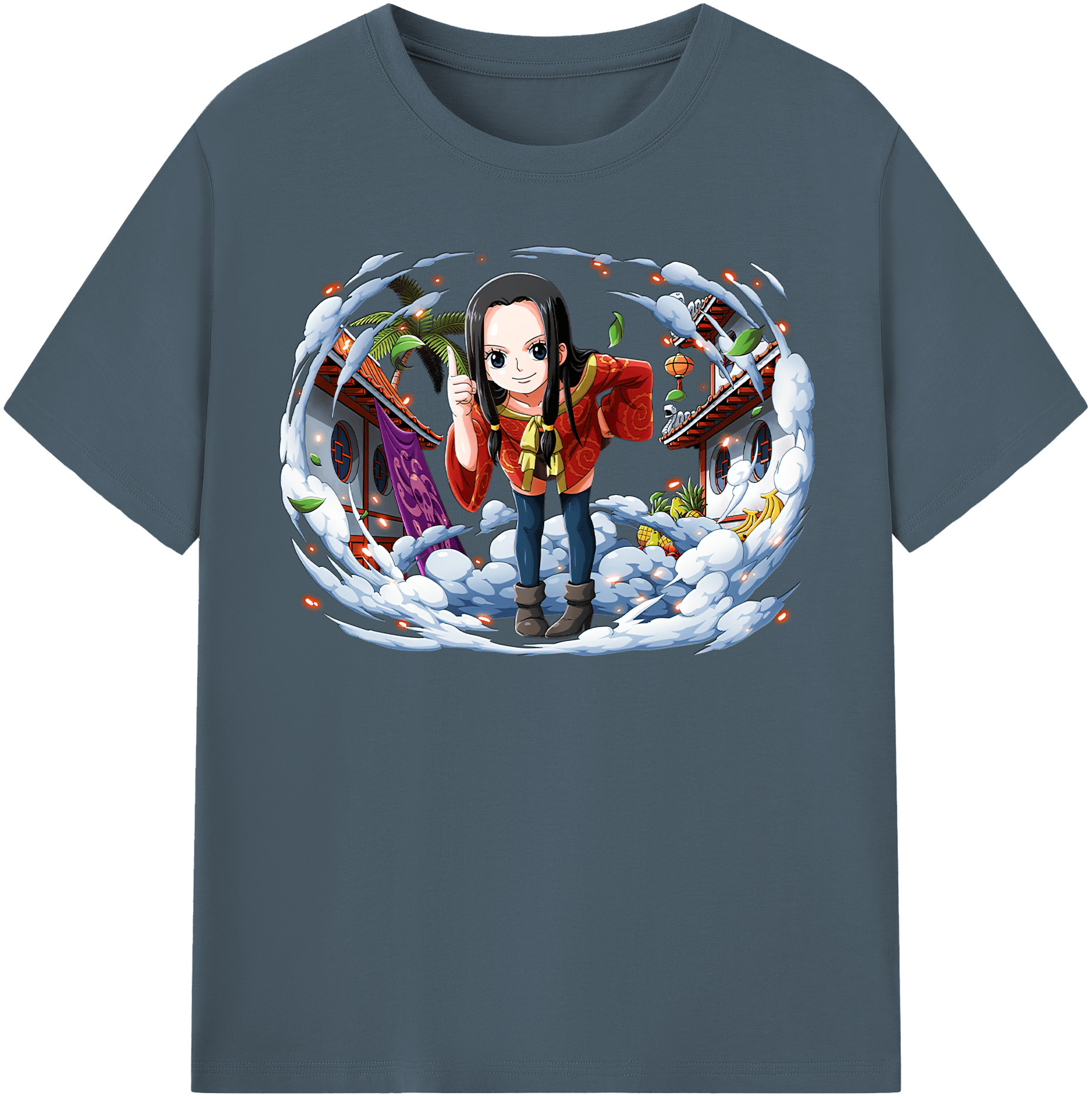 ワンピース ボア・ハンコック ONE PIECE Boa·Hancock 綿100％半袖Tシャツ（フロントプリント）